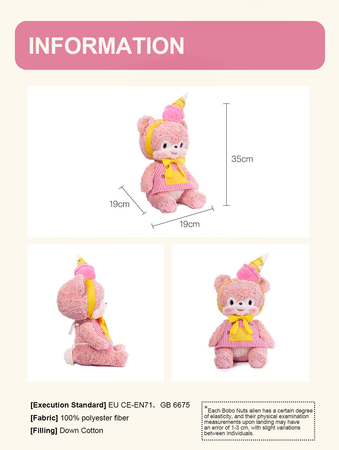 Bobo Nuts | Pâtissier Nikkie Bear Plush Toy