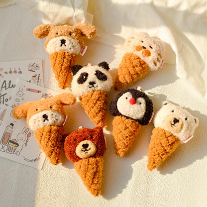 Daily White | Panda Ice Cream Cone Plush Charm