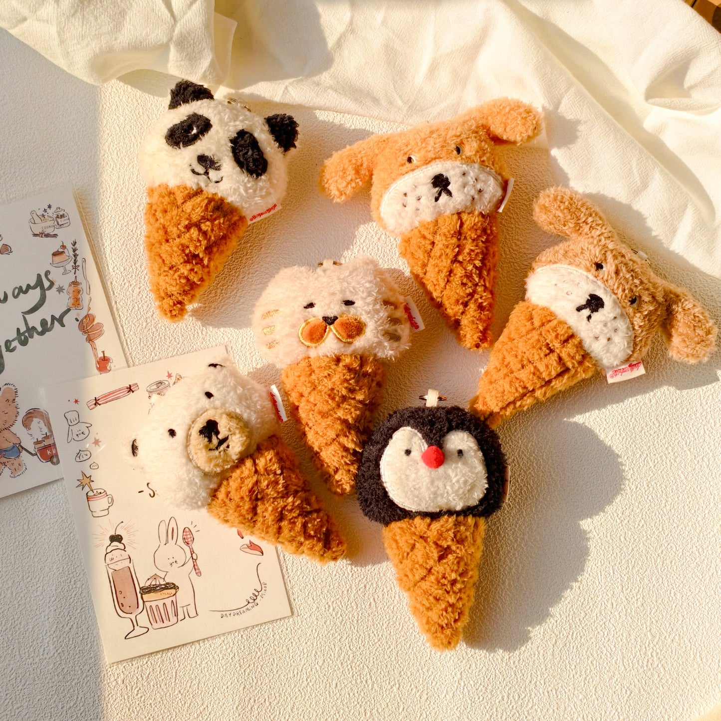 Daily White | White Ice Cream Cone Plush Charm