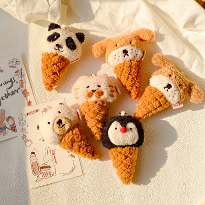 Daily White | White Ice Cream Cone Plush Charm