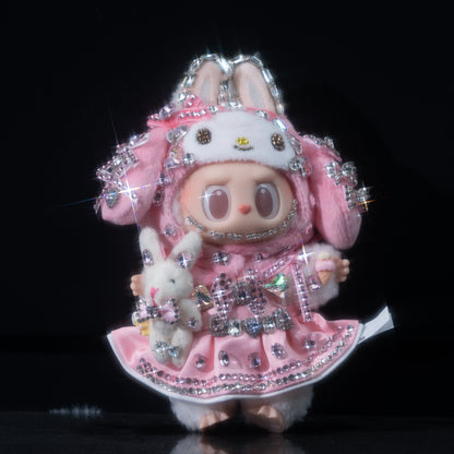 Labubu×Sanrio Handcrafted Diamond Pendant