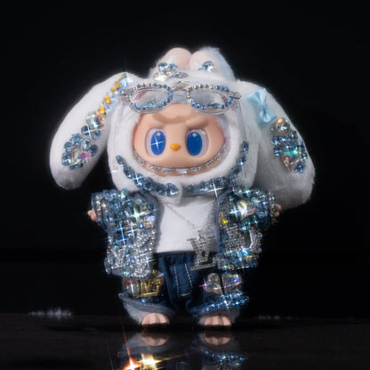 Labubu×Sanrio Handcrafted Diamond Pendant