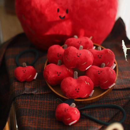 Daily White | Heart Apple Plush Charm