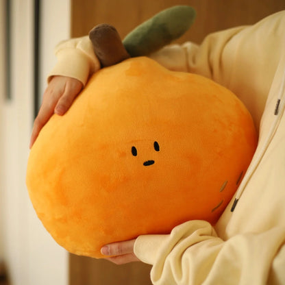 Daily White | Orange Plush Pillow