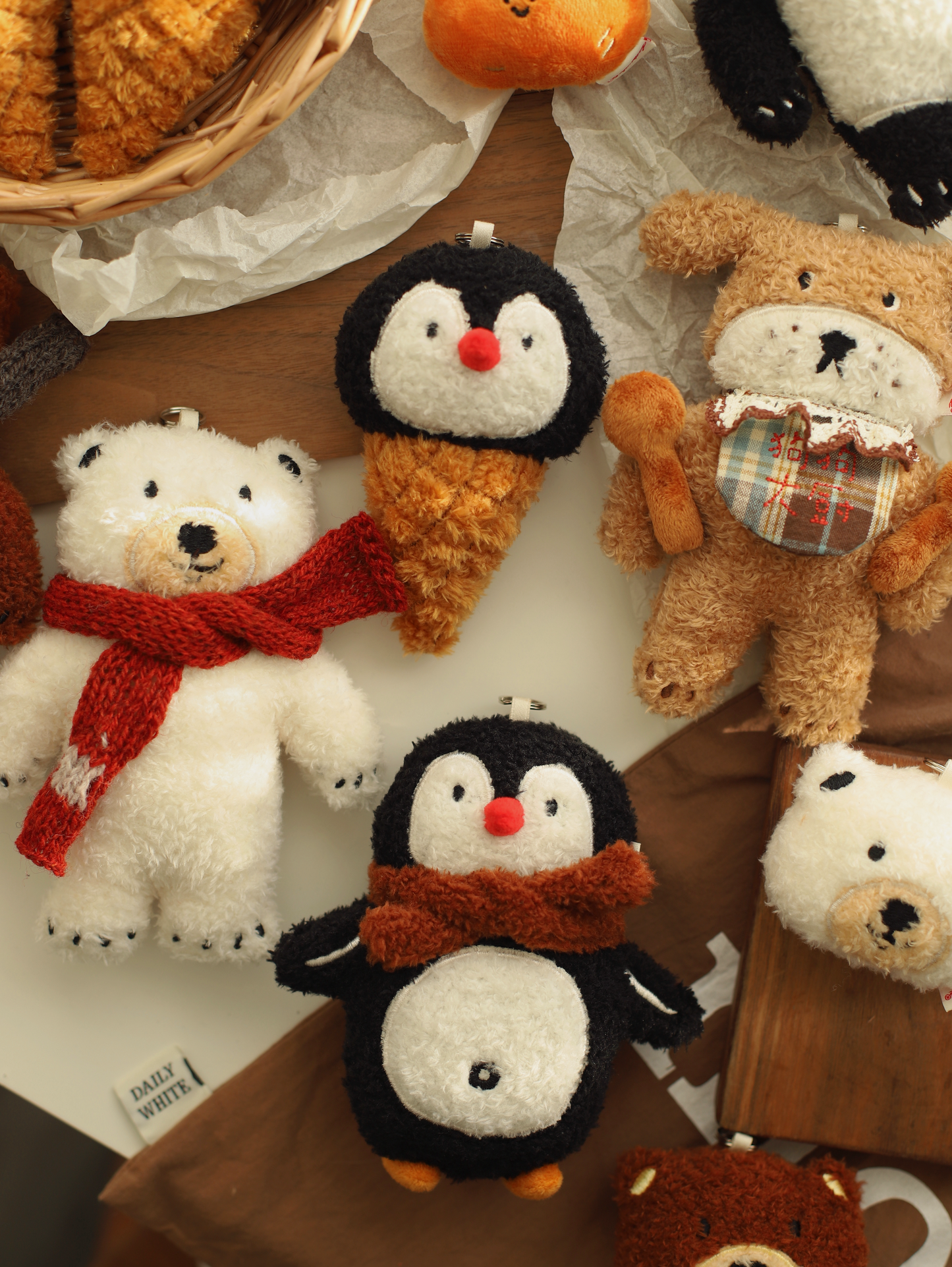 Daily White | Panda Ice Cream Cone Plush Charm