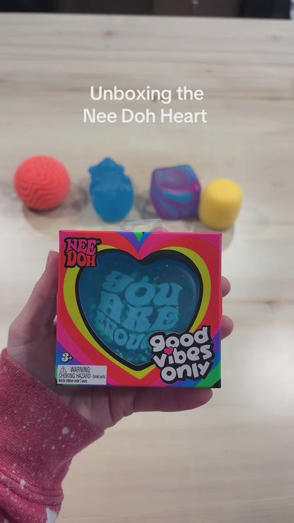 Needoh Heart-Shaped Squeeze Toy: Super Soft, Cute, Compact, and Portable Office Stress-Relief Toy