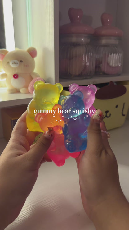 8cm NeeDoh Gummy Bear Squishy Toy, Jelly Filled Slow Rising Stress Relief Fidget Toy
